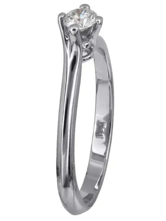 Einzelner Steine Ringe aus Weißgold 18K mit Diamant Einzelner Steine Ringe aus Weißgold 18K mit Diamant