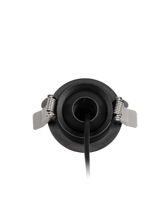 kelvo Metallic Recessed Spot with Built-in LED and Warm White Light White 6.4x6.4cm