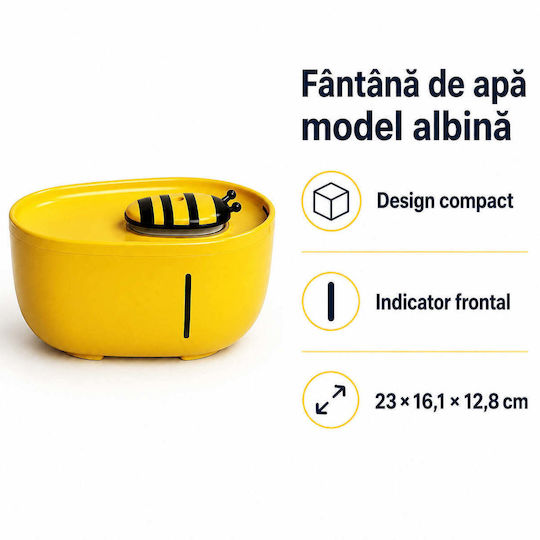 Fântâna de Apă pentru Câine și Pisică 23x16.1x12.8cm