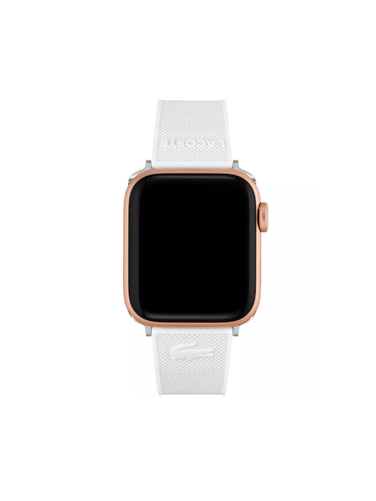 Lacoste Silikon Tragbare Bänder Weiß Apple Watch 38/40 mm
