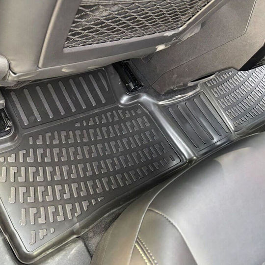 3D Raised Sides Rubber TPE Car Mats Peugeot E-3008 2024 Rizline 4 Black Pieces