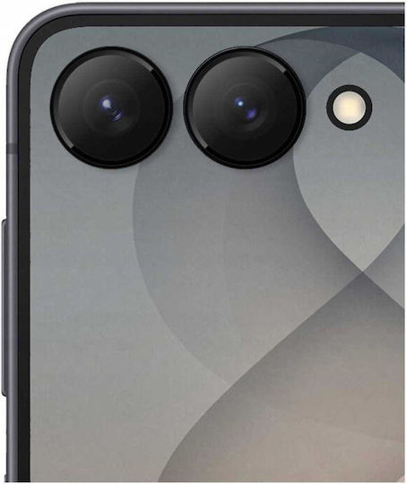 Tempered Glass Samsung Galaxy Z Flip8 Spacecase Camera Ring Scratch-Resistant Protective Glass Camera Lens Aluminum Frame Black 5905719143770