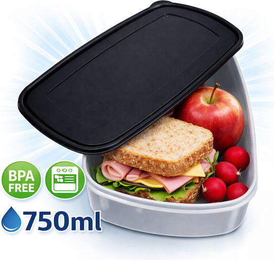 Paso Παιδικό Δοχείο Φαγητού από Σιλικόνη 0.75lt Μαύρο 17 x 10.5 x 5.5εκ.
