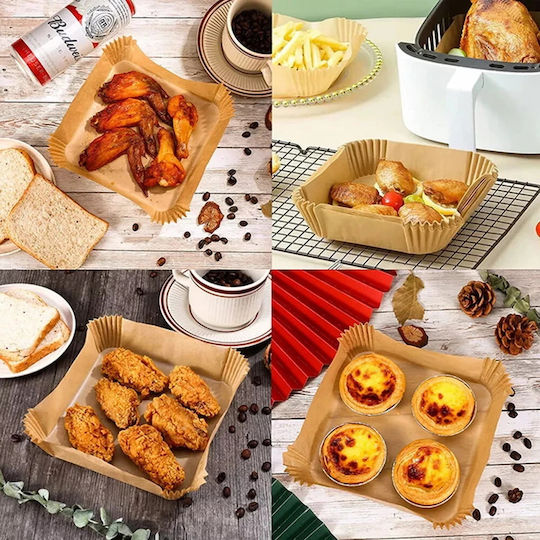 Hârtii Antiaderente pentru Air Fryer 16x16cm 100buc