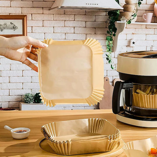 Αντικολλητικά Χαρτιά για Air Fryer 20x20εκ. 100τμχ