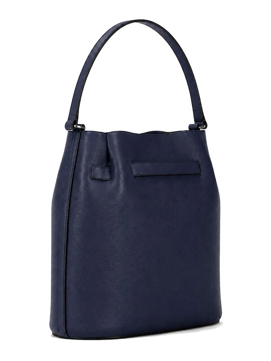 Damenhandtasche aus Leder Navy