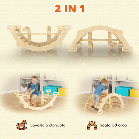 Aiyaplay Wooden Montessori Arch for Children 2-4 Years Convertible Swing 110x52x45 cm Wood 331-100v00nd