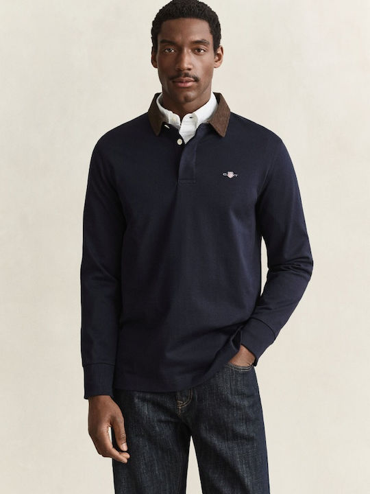 Gant Polo Long Sleeve Blouse Dark Blue