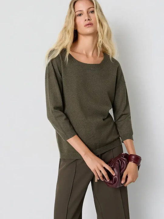 Women's Sweater with 3/4 Sleeve Black