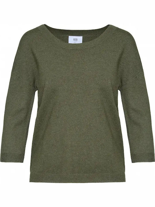 Women's Sweater with 3/4 Sleeve Black