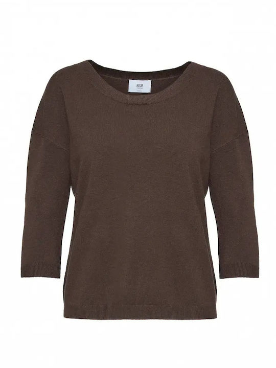 Women's Sweater with 3/4 Sleeve Black