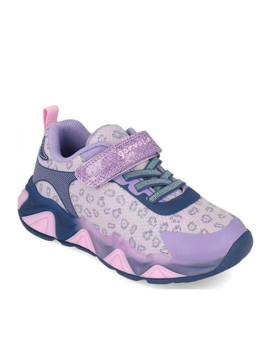 Kids Sneakers Anatomic with Hoop & Loop Closure & Lights Lilac