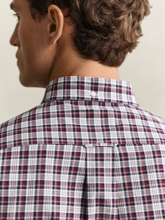 Short Sleeve Checked Red Shirt