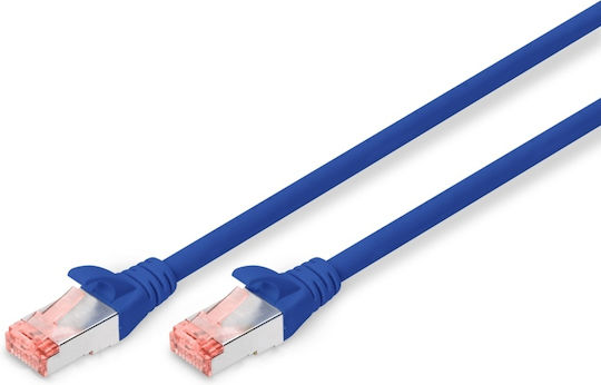 Digitus S/FTP Cat.6 (Gigabit) Καλώδιο Δικτύου Ethernet 1m Μπλε 10τμχ