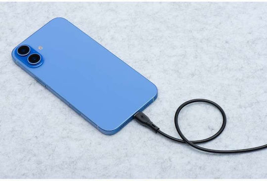 Blue Star Regular USB 2.0 Cablu USB-C bărbătesc - USB-A 20W Negru 1m