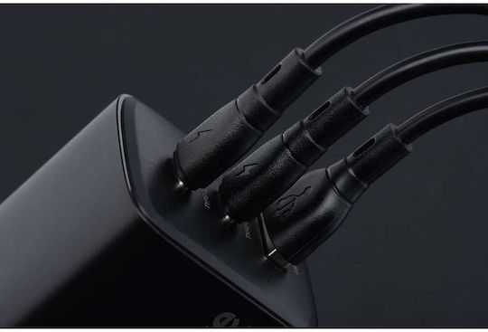 Blue Star Regular USB 2.0 Cablu USB-C bărbătesc - USB-A 20W Negru 1m
