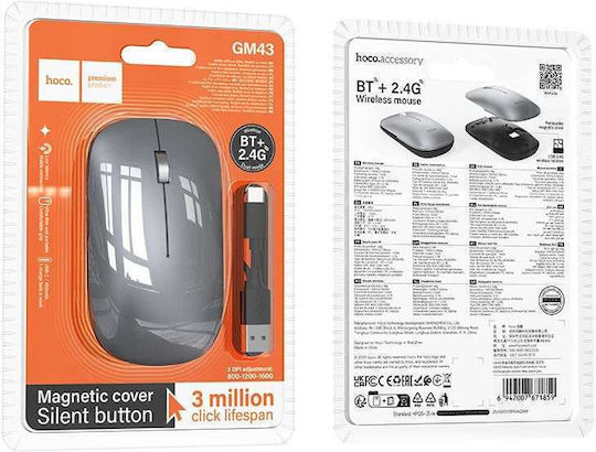 Hoco GM43 Kabellose Bluetooth Maus Grau