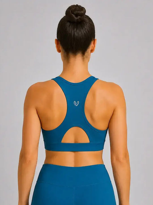 Women's Athletic Sports Bra Blue with Light Padding