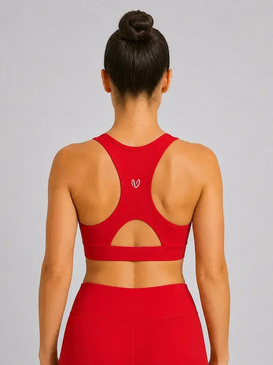 Women's Athletic Sports Bra Sporting Red with Light Padding