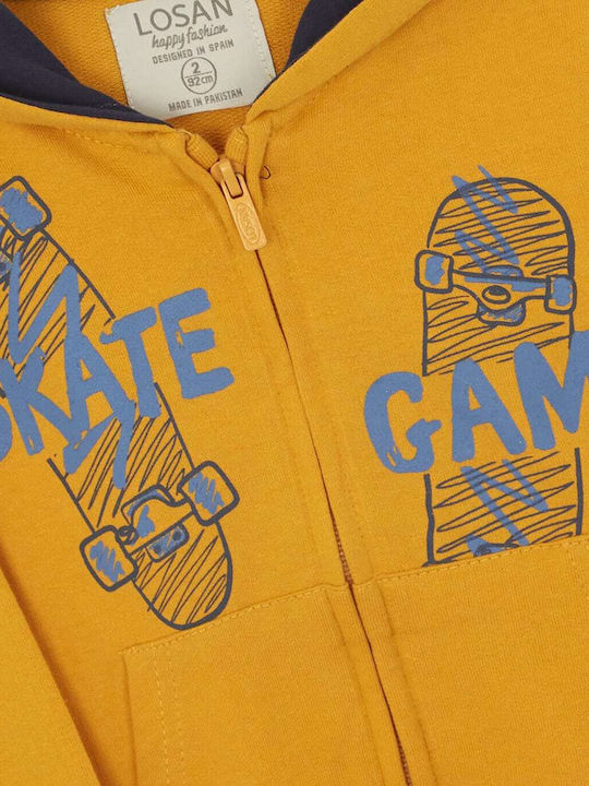 Kids Sweatshirt Cardigan Yellow