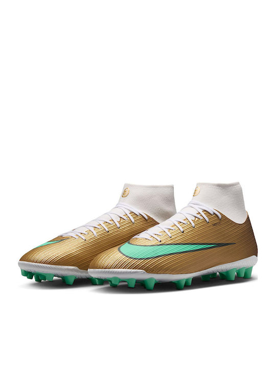 Nike Mercurial Superfly 11 Academy AG Football Shoes with Cleats Gold