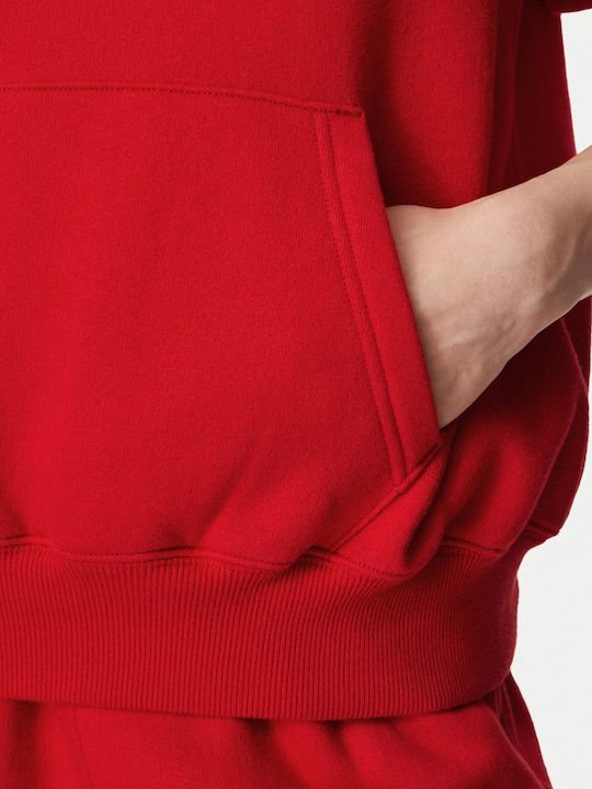 Damen Sweatshirt mit Kapuze Rot