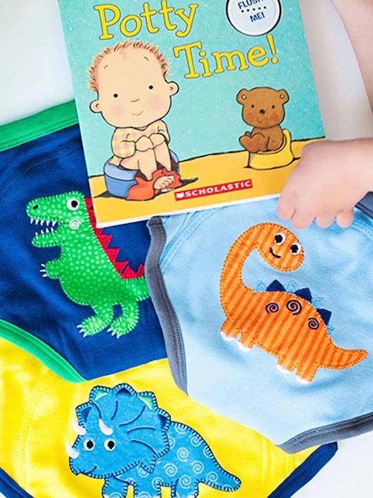 Zoocchini Jurassic Pals Σετ Παιδικά Βρακάκια Μπλε