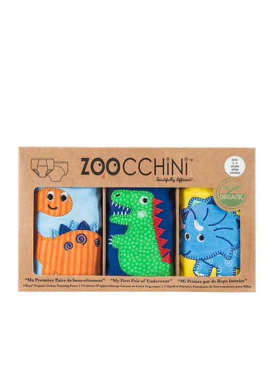 Zoocchini Jurassic Pals Σετ Παιδικά Βρακάκια Μπλε