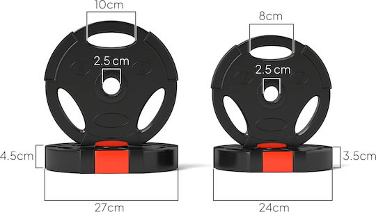 Sportnow Δίσκος 1 x 5kg Φ27mm με Λαβές
