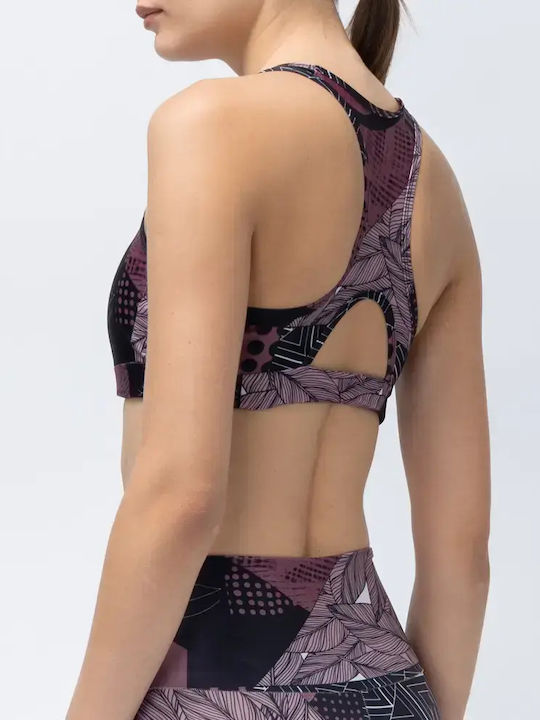 Women's Athletic Sports Bra Black with Light Padding