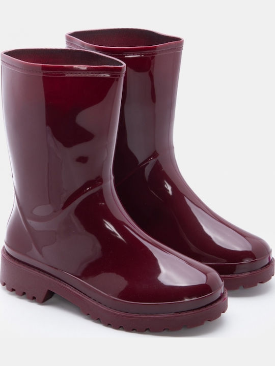 Damen Gummistiefel Burgundische