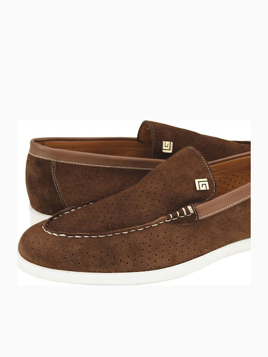 Suede Herren Mokassins in Brauner Farbe