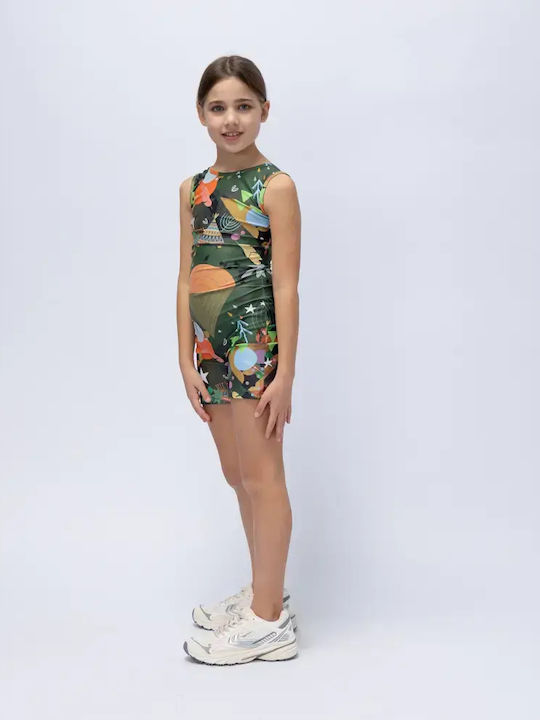 Kids Sports Long Leggings Green Rooted