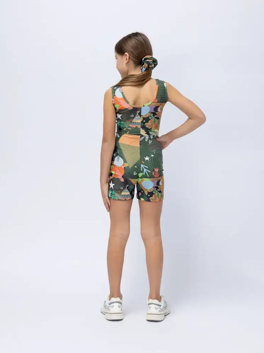 Kids Sports Long Leggings Green Rooted