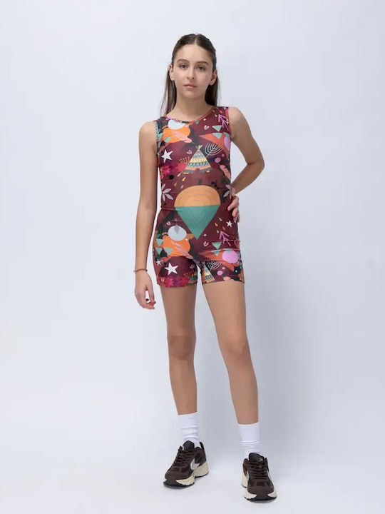 Kids Sports Long Leggings Chocolate Rooted