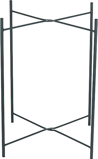 Rundes Beistelltisch Mit Metall Schwarz M46xL46xH50cm