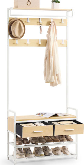 Hallway Furniture with Hanger & Bench 80.4x30x181.6cm Hallway Furniture with Hanger & Bench 80.4x30x181.6cm