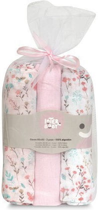 Interbaby Πάνα Αγκαλιάς 80x80cm 3τμχ Interbaby Πάνα Αγκαλιάς 80x80cm 3τμχ