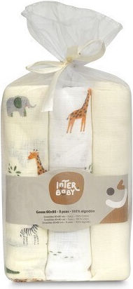 Interbaby Πάνα Αγκαλιάς 80x80cm 3τμχ Interbaby Πάνα Αγκαλιάς 80x80cm 3τμχ