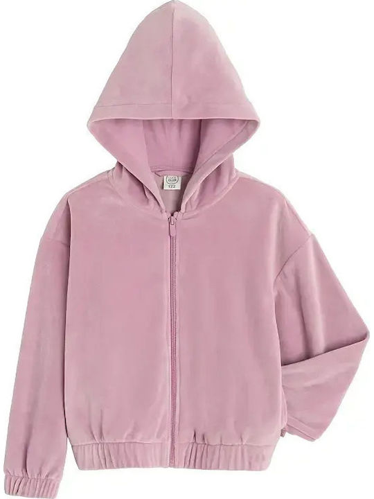 Kids Sweatshirt Cardigan Pink