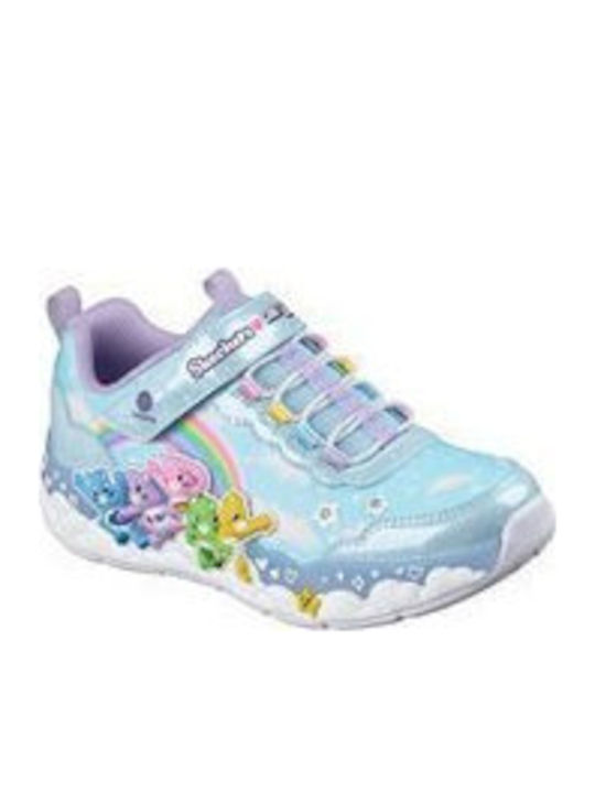 Kids Sneakers with Hoop & Loop Closure Light Blue