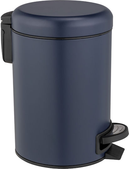 Wenko Inox Badezimmer Mülleimer 3lt Blau