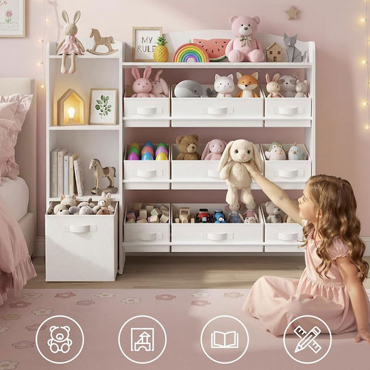 Songmics Children's Wooden Storage Box White 113x30x104cm