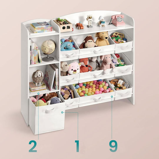 Songmics Children's Wooden Storage Box White 113x30x104cm