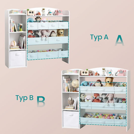 Songmics Children's Wooden Storage Box White 113x30x104cm
