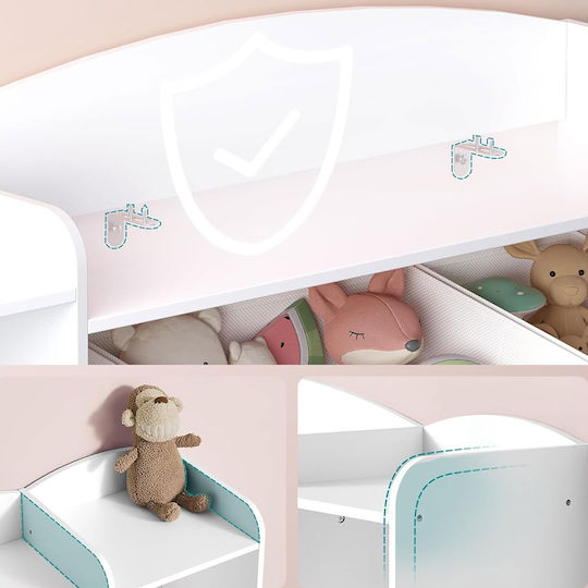 Songmics Children's Wooden Storage Box White 113x30x104cm