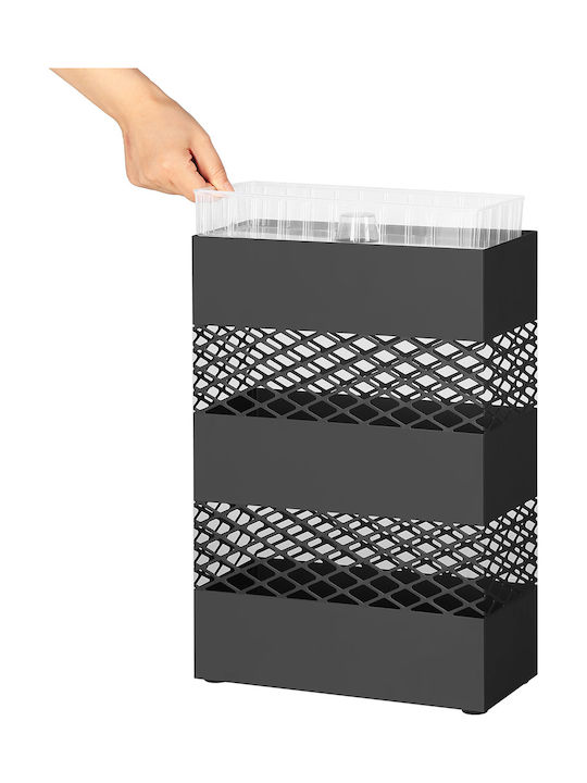 Songmics Suport pentru umbrele Metalic Negru 28x12x41cm