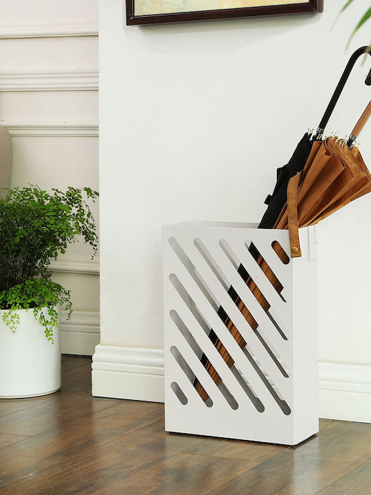 Songmics Umbrella Rack Metallic White 28.2x12x41.4cm