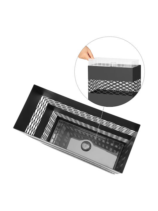 Songmics Suport pentru umbrele Metalic Negru 28x12x41cm