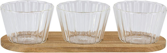 Alpina Appliances Glas Dessert Turm Ständer 3 Schlitze mit Basis Ø31cm P10.5xM6cm